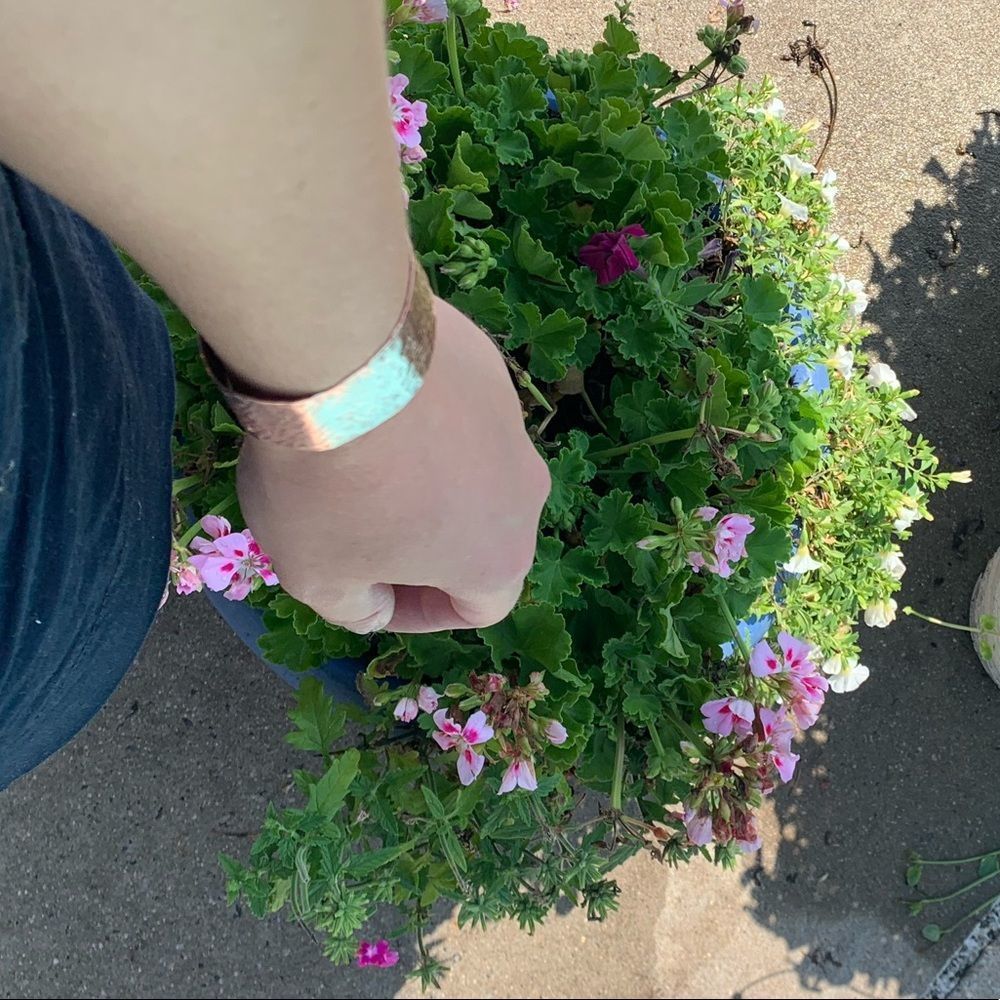 Copper Adjustable Bangle With Hammered Texture - image 6
